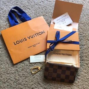 Louis Vuitton Key Cles Damier Ebene Pouch